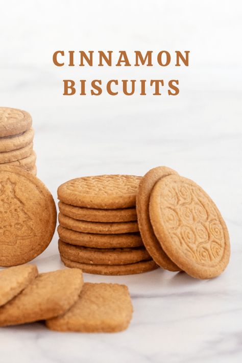 Cinnamon Biscuits Recipe - The Gourmet Larder Gourmet Biscuits, Spiced Biscuits, Biscuit Press, Cinnamon Biscuits, Cinnamon Filling, Edible Christmas Gifts, Cinnamon Nuts, Ginger Biscuits, Cinnamon Cookies