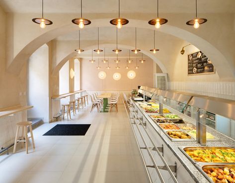 Canteen Design, Cafeteria Design, School Building Design, Buffet Restaurant, School Interior, School Cafeteria, Astuces Diy, Student House, Prague Czech