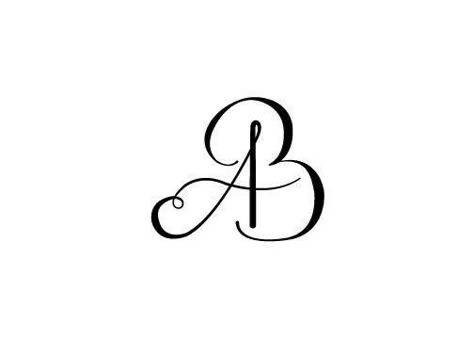 Letter B Tattoo, Ab Tattoo, Monogram Tattoo, Stylish Alphabets, Initial Tattoo, B Tattoo, Initials Logo, Unique Business Cards, Wedding Logos