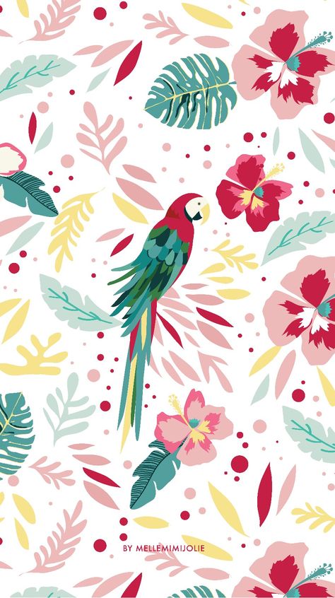 Guacamaya Dulce Tropical Summer Pattern Design, Parrot Wallpaper, Calendar Themes, Lion King Drawings, Plant Wallpaper, Geometry Art, Bird Wallpaper, Nature Birds, Smartphone Wallpaper