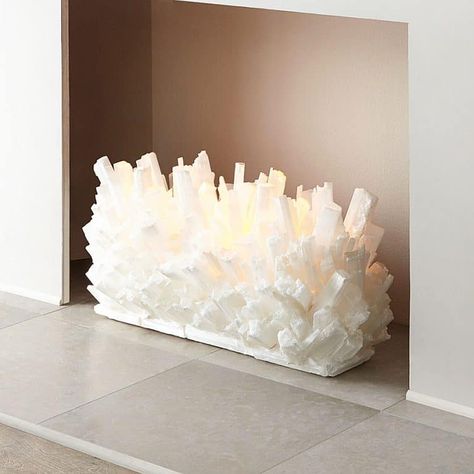 Kathryn McCoy Selenite Fireplace Sculpture – NoveltyStreet Fireplace Sculpture, Elegant Fireplace, Kitchen Spotlights, Therapy Putty, Dog Dryer, Light Bulb Design, Handmade Gifts For Men, Brain Freeze, Fruit Loops