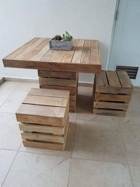 Table Palette, Pallet Furniture Designs, Wood Table Diy, Wood Table Design, Wooden Pallet Furniture, Cafe Furniture, Woodworking Furniture Plans, Wooden Pallet Projects, Diy Pallet Projects