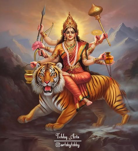 Tara Mahavidya, Maa Kushmanda, Navratri Devi Images, Maa Kali Images, Goddess Kali Images, Aadi Shakti, Saraswati Goddess, Durga Painting, Happy Navratri Images