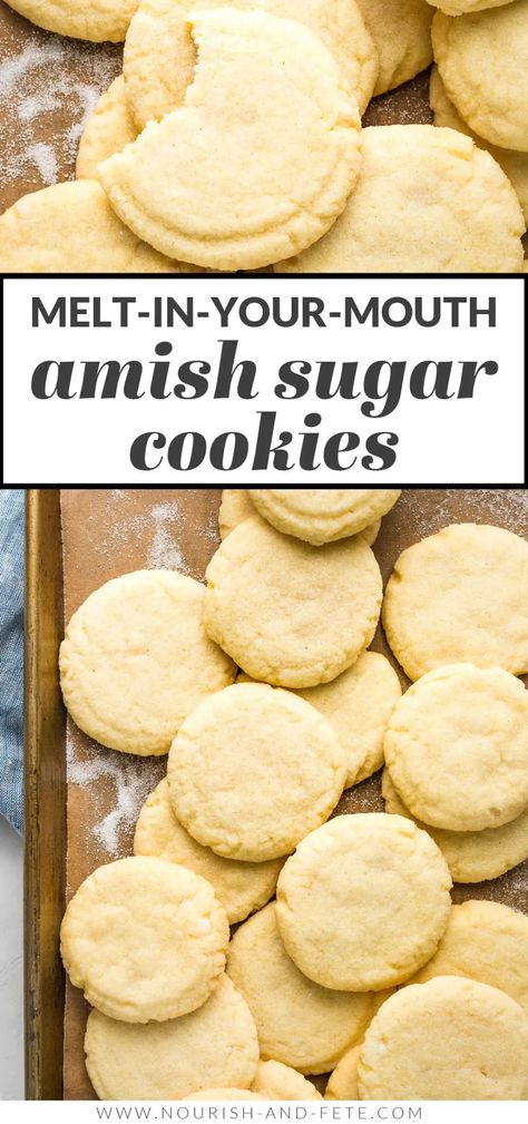 Old Fashioned Sugar Cookie Recipe, Amish Cookies, Old Fashioned Sugar Cookies, Amish Sugar Cookies, Buttery Sugar Cookies, Amish Food, Blueberry Cookies, Frozen Cookie Dough, Soft Chocolate Chip Cookies