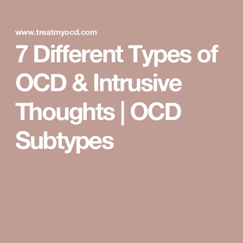 7 Different Types of OCD & Intrusive Thoughts | OCD Subtypes Intrusive Thoughts, Pure Obsessional Ocd, Pure O Ocd, Types Of Ocd, Ocd Thoughts, Ocd Intrusive Thoughts, Illustration About Ocd., Ocd Therapy, Ocd Memes Funny