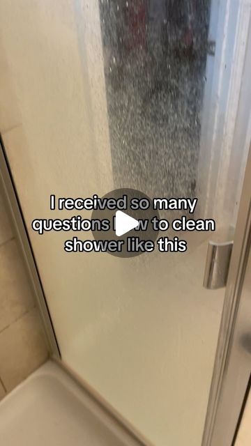 Anastasia Ver on Instagram: "Cleaning a shower that’s covered in body oil, hard water deposits, and soap scum requires a bit of elbow grease and the right cleaning solutions. #hardwater #showercleaning #cleaning #CleanTok #viral #cleaningcompany #barkeepersfriend #soap #bathroomcleaning #deepclean #hardwaterstains #bath #bathroom #cleaninghacks #scrub" Bathroom Shower Cleaning Hacks, Cleaning The Shower Hacks, Shower Cleaning Solution, Restroom Cleaning Hacks, How To Remove Soap Scum From Shower Door, Hard Water Stains On Shower Doors, How To Clean Shower Glass Doors, How To Clean Shower Head, Cleaning Shower Hacks