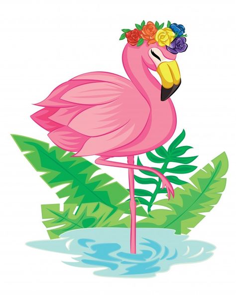 Tropical background with flamingo and ra... | Premium Vector #Freepik #vector #flower #floral #water #leaf Cartoon Spaceship, Flamingo Pictures, Flamingo Vector, Flamingo Art Print, Flamingo Birthday Party, Flamingo Painting, Flamingo Theme, Tropical Background, Back To School Crafts