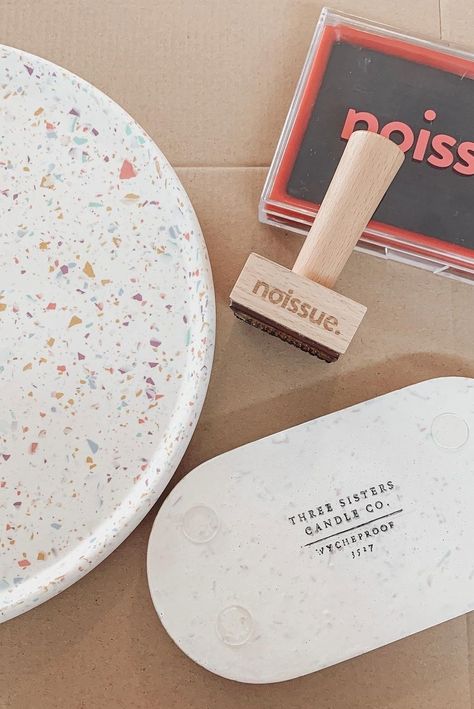 Pro tip from @threesisterscandleco_: use a custom noissue Stamp to brand your goodies anyway you want. Label all your ceramics with an easy one, two, Stamp! Custom Tape, Leave Your Mark, Design Tape, Brand Stickers, Custom Stamp, Custom Rubber Stamps, Brown Paper Packages, Stamp Ideas, Small Business Branding