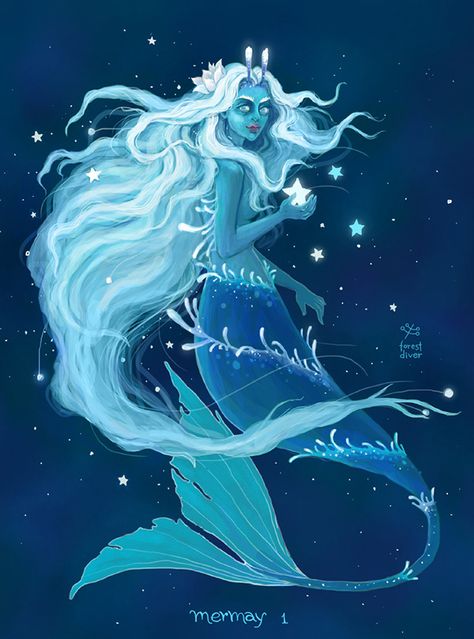 Space Illustration Art, Sketch Mermaid, Galaxy Mermaid, Space Mermaid, Purple Artwork, Art Ukraine, Mermaid Stories, Mermaid Fin, Star Space