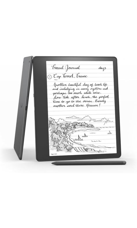 ✨Amazon Kindle Scribe (16 GB) - 10.2” 300 ppi Paperwhite display, a Kindle and a notebook all in one, convert notes to text and share, includes Basic Pen✨ Kindle Scribe, A Notebook, Amazon Kindle, Book Aesthetic, Travel Journal, Beautiful Day, Template Design, All In One, Wish List