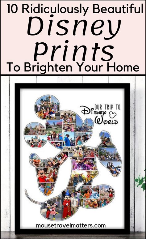 Cubical Ideas, Disneyland Hacks, Disney Display, Disney Baby Rooms, Disney Prints, Deco Disney, Disney World Pictures, Disney Souvenirs, Crafts For Teens To Make