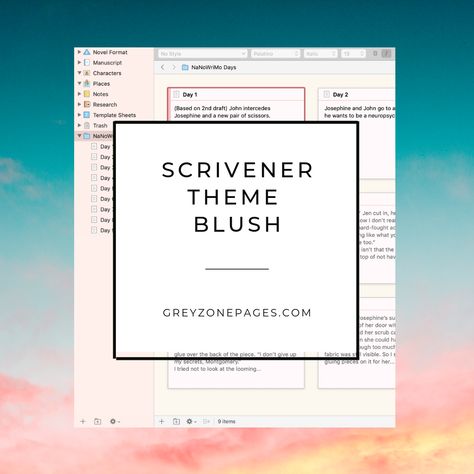 This light and airy blush-colored Scrivener 3 theme is available for free download when you subscribe to greyzonepages.com. Scrivener Themes, Scrivener Tips, Scrivener Templates, Code Names, Theme Days, Themes Free, Chapter 3, Ash, Free Download