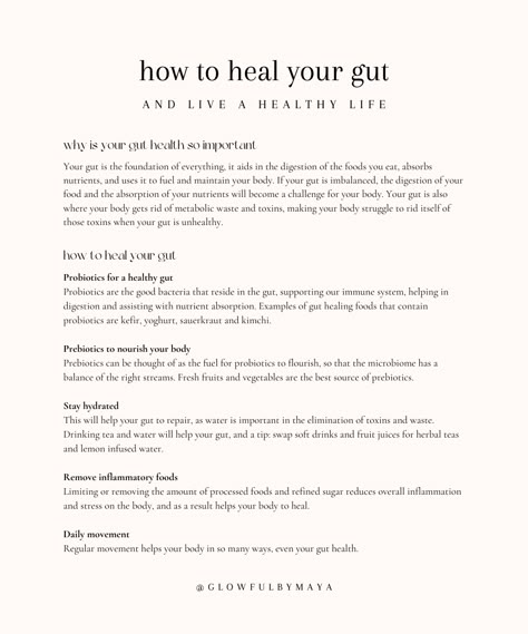 how to heal your gut • a short post on how to heal your gut to become the healthiest version of you #healing #selflove #health #highestvibration #highestself • glowfulbymaya Healing My Gut Health, How To Heal Gut Health, How To Heal Your Gut Naturally, Healing Gut Health, How To Heal Your Gut, Gut Health Aesthetic, Heal My Gut, Heal Gut, Healing The Gut