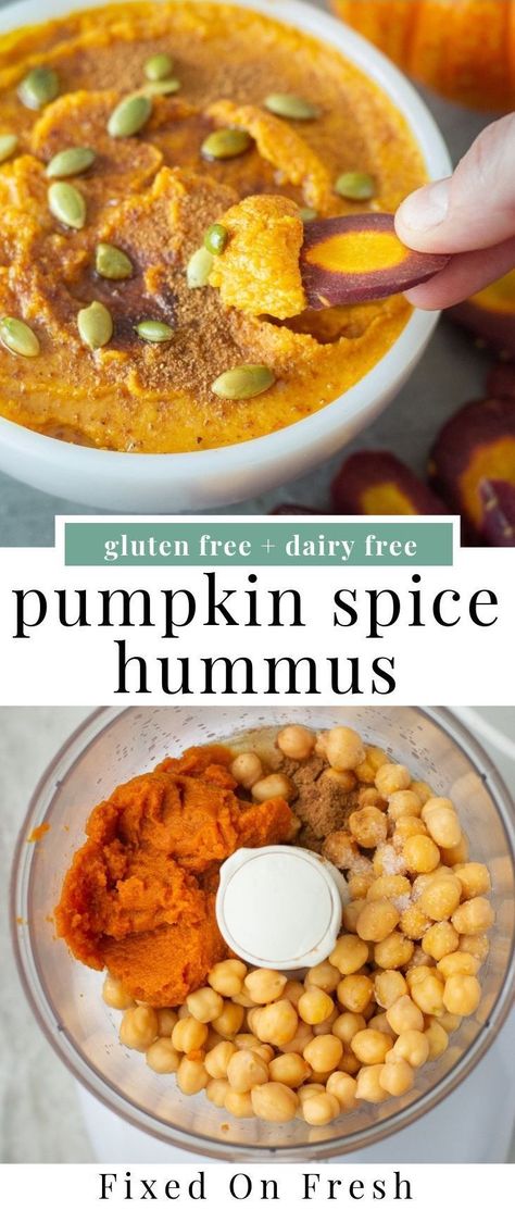 Pumpkin Hummus Recipe, Fall Appetizers Easy, Savory Pumpkin, Sauces Recipes, Pumpkin Hummus, Fall Appetizers, Homemade Pumpkin Spice, Fall Snacks, Thanksgiving Appetizers