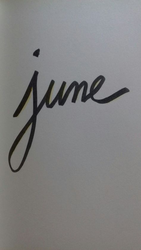 June June Symbols, June Symbols Tattoo, June Font, June In Cursive, June Bullet Journal, Tattoos