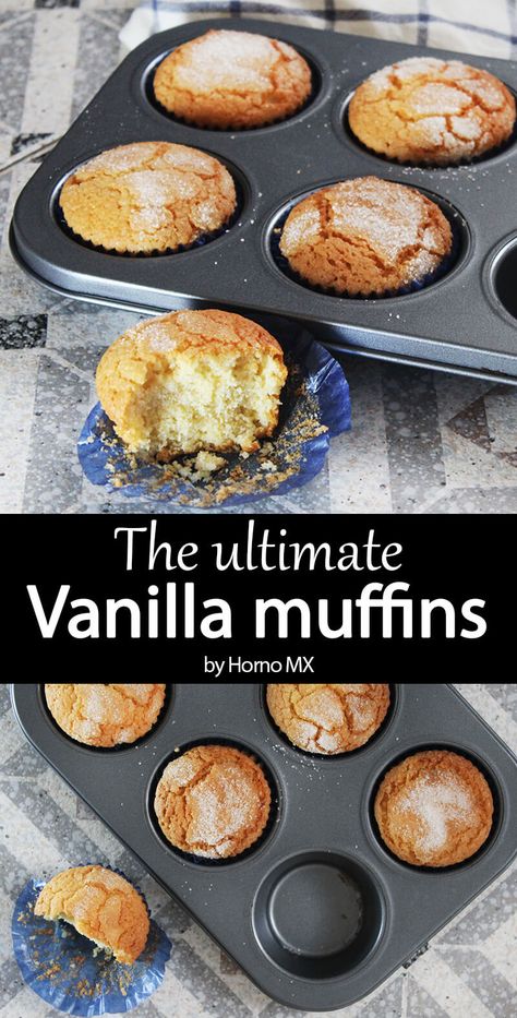 Muffin Recipes Vanilla, Vanilla Muffins Moist, Vanilla Muffins Recipe, Muffin Cups Recipes, Vanilla Muffins, Sweet Bakery, Cupcake Pan, Muffin Cups, French Vanilla