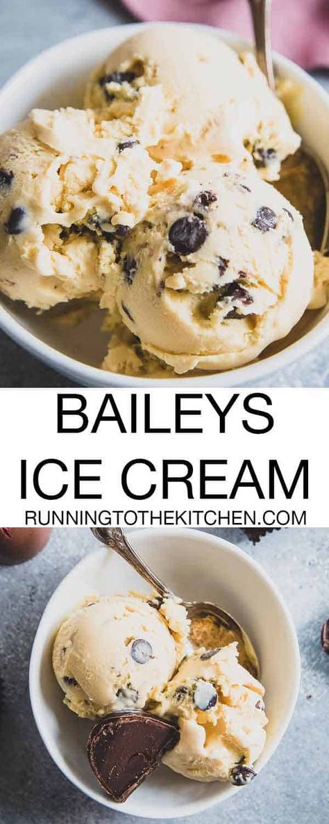 Irish Cream Ice Cream, Baileys Ice Cream, Boozy Ice Cream, Homemade Baileys, Irish Desserts, Ice Cream Maker Recipes, I Scream For Ice Cream, Ice Cream Gelato, Homemade Ice Cream Recipes