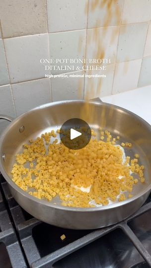 Facebook Chicken Broth Ditalini, Ditalini Mac And Cheese, Bone Broth Pasta, Ditalini Pasta Recipes, Recipes With Ditalini Pasta, Fat Food, Chicken Bone Broth, Grain Recipes, Ditalini Pasta