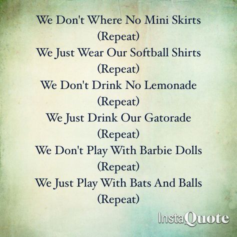 Cheers Softball Softball Cheers Used When A Batter Is Up To Bat Softball Cheers And Chants, Baseball Chants, Softball Dugout, Softball Chants, Cheers And Chants, Softball Memes, Volleyball Cheers, Sports Quotes Softball, Softball Cheer