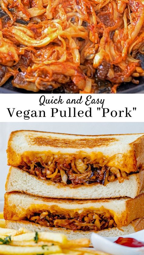 King Oyster Mushroom Sandwich, King Oyster Mushroom Pulled Pork, Oyster Mushroom Pulled Pork, Vegan Pulled Pork Sandwich, Oyster Mushroom Recipe, Vegan Meat Recipe, King Oyster Mushrooms, Vegan Pulled Pork, Mushroom Sandwich