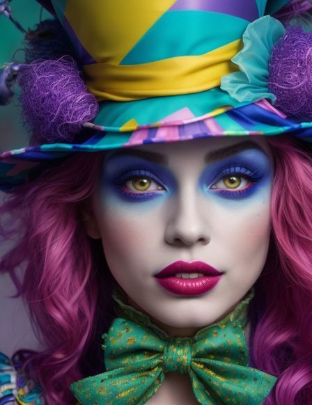 25 New Last-Minute Halloween Makeup Ideas For Women In 2023 Costumes With Makeup Halloween, Women Mad Hatter Makeup, Womens Mad Hatter Makeup, Pretty Mad Hatter Makeup, Mad Hatter Female Makeup, Simple Mad Hatter Makeup, Mad Hatter Make Up Female, Artistic Halloween Makeup, Easy Mad Hatter Makeup For Women