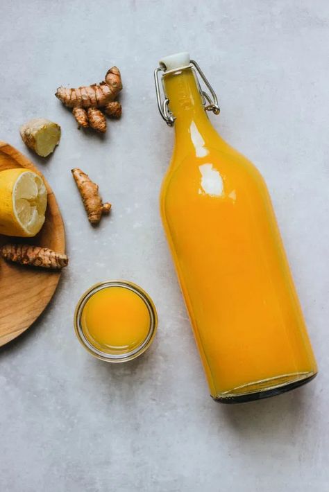 Jamu Juice, Turmeric Drink, Turmeric And Ginger, Turmeric Shots, Improve Nutrition, Wellness Shots, Fresh Turmeric, Global Cuisine, Global Recipes