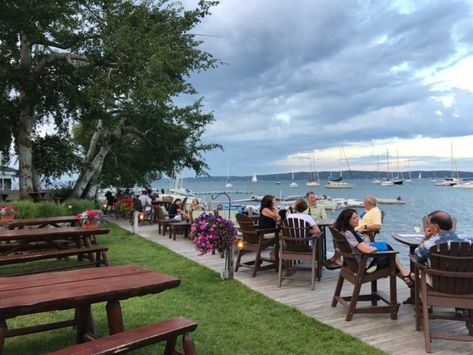 1. Apache Trout Grill (13671 S W Bay Shore Dr, Traverse City) Michigan Restaurants, Michigan Mitten, Lakeside Restaurant, Michigan Adventures, Michigan Road Trip, Usa City, Michigan Vacations, Michigan Beaches, Traverse City Michigan