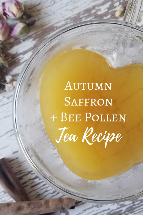 Mabon Tea Recipe, Bee Pollen Recipes, Spiritual Kitchen, Alban Elfed, Saffron Magical Properties, Pollen Recipes, Saffron Tincture Recipe, Mabon Tea Blend, Tea Knowledge