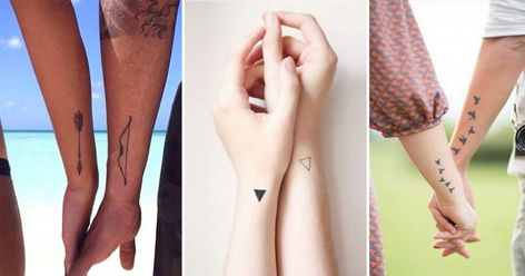 Symboliser son amour passionnel en tatouage, c’est l’idée que beaucoup de couples d’amoureux ont et diffusent sur les réseaux sociaux. Preuve qu’ils pensent avoir trouvé l’âme-sœur, question de style, message personnel… Chacun a ses raisons et certains dessins de peau valent le détour ! Voici une série de 20 tattoos de couple surprenants. Tattoo Homme, Cosmopolitan, Triangle Tattoo, Tattoos