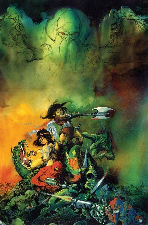 Mike Ploog, Ralph Bakshi, Robert E Howard, Science Fiction Artwork, 70s Sci Fi Art, Fantasy Artist, High Fantasy, Sci Fi Art, Fantasy World