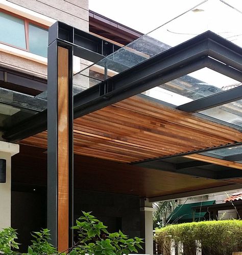 Modern Pergola Design Architecture, Modern Pergola Patio, Modern Pergola Ideas, Backyard Pergola Ideas, Canopies Outdoor, Pergola Design Ideas, Modern Pergola Designs, Modern Carport, Modern Canopy