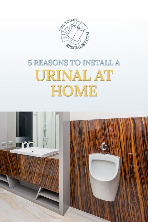 5 reasons to install a urinal at home Bathroom With Urinal And Toilet, Home Urinal, Urinal In Home Bathroom, Bathroom Inspo, Bathroom Remodeling, Toilets, Pros And Cons, Bathroom Remodel, Plumbing