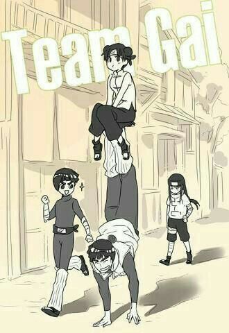 Team Guy Fanart, Team Gai Fanart, Neji X Lee, Gaara X Lee, Team Gai, Team Guy, Tenten Naruto, Neji And Tenten, Naruto Teams