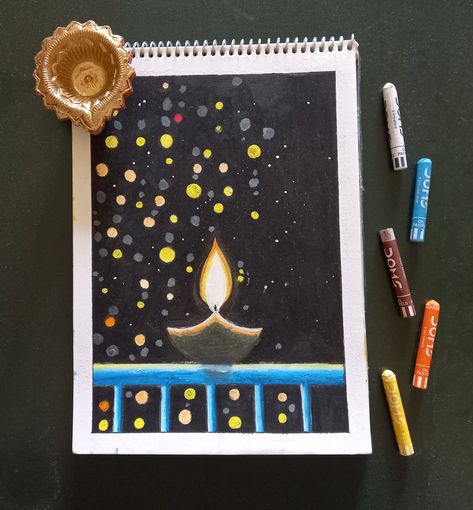 Diwali Drawing For Competition, Diwali Drawing Sketch, Bagath Singh, Diwali Special Drawing, Diwali Festival Drawing, Diwali Animation, Watercolor Negative Painting, Diwali Painting, Diwali Drawing