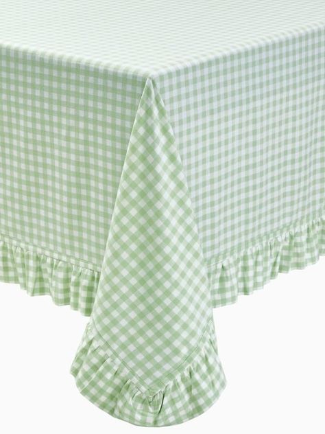 Spring Party Dress - Born on Fifth Filipino House, Spring Party Dresses, Plaid Napkins, Gingham Tablecloth, Spring Garden Party, Emerald Green Velvet, Green Nursery, Ruffle Fabric, Green Gingham