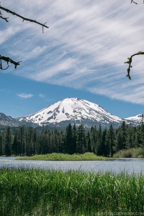 view of Lassen Peak - Lassen Volcanic National Park Travel Guide | justonecookbook.com Earth Fairy, Lassen Volcanic, Lassen Volcanic National Park, Take A Hike, National Parks Trip, Solo Female Travel, Female Travel, Time Travel, Us Travel