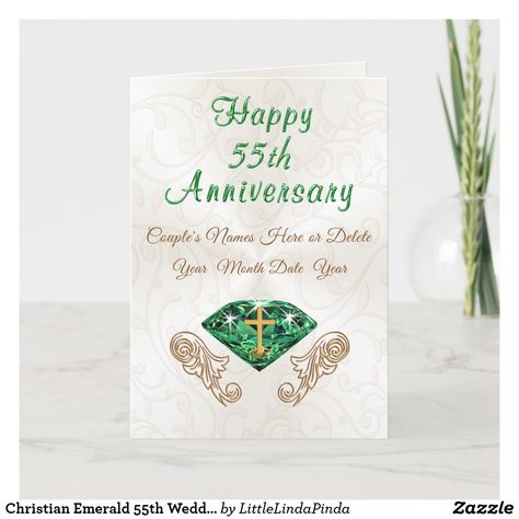 Christian Emerald 55th Wedding Anniversary Cards Happy 55th Anniversary, 55th Anniversary Gifts, Emerald Wedding Anniversary, Emerald Anniversary, 55th Wedding Anniversary, 16th Wedding Anniversary, Cards Anniversary, 55th Anniversary, Wedding Anniversary Wishes