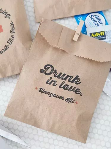 Hangover Kit Wedding, Hangover Bag, Love Hangover, Hangover Kit Bags, Summer Wedding Favors, Inexpensive Wedding Favors, Creative Wedding Favors, Wedding Kit, Hangover Kit