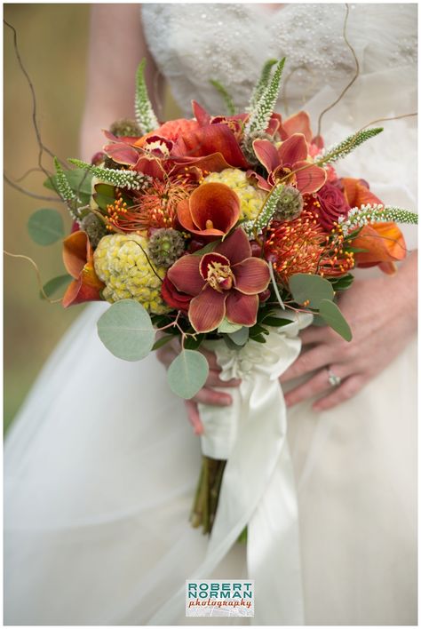 Orchid Bouquet Wedding, Fall Wedding Bouquet, Dark Red Roses, Bridal Bouquet Fall, Orchid Wedding, Fall Wedding Bouquets, Fall Wedding Flowers, Calla Lilies, Bouquet Ideas