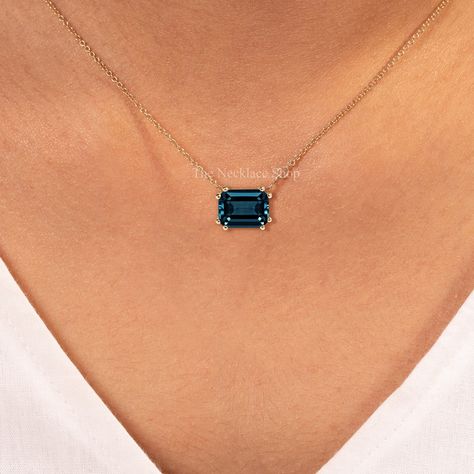 Blue topaz necklace