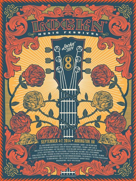 INSIDE THE ROCK POSTER FRAME BLOG: Lockn Music Festival Posters by ... Vintage Music Festival Poster, Music Festival Poster Design, Music Festival Logo, Festival Poster Design, Folk Music Festival, Rock Music Festival, Music Festival Logos, Poster Design Layout, Festival Logo