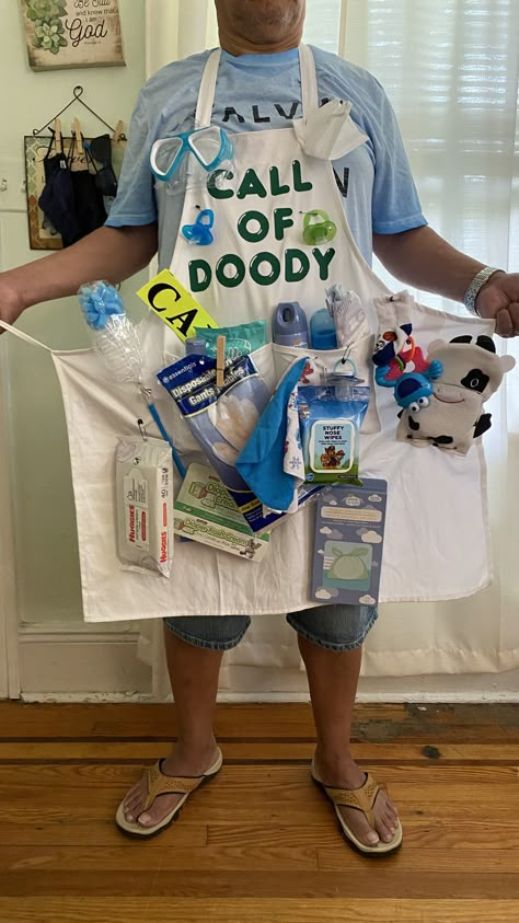 Daddy Duty Apron New Dads Diy, Men’s Baby Shower Ideas, Dad Shower Ideas, Baby Shower For Dad To Be, Baby Shower Game Prizes Ideas Co-ed, Dad Baby Shower Ideas, Baby Shower For Dad, Baby Boy Baby Shower Gifts, Baby Shower Gifts For Dad