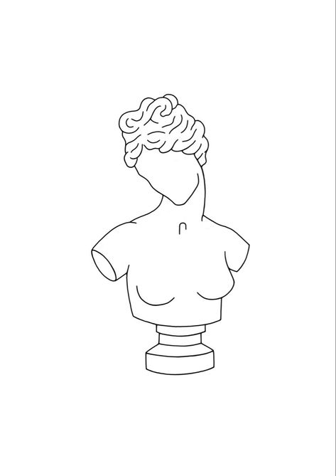 Female Sculpture Tattoo, Female Portrait Drawing, Rome Tattoo, Craft Closet Organization, Female Sculpture, 12 Tattoos, Embroider Ideas, Statue Tattoo, Fine Line Tattoo