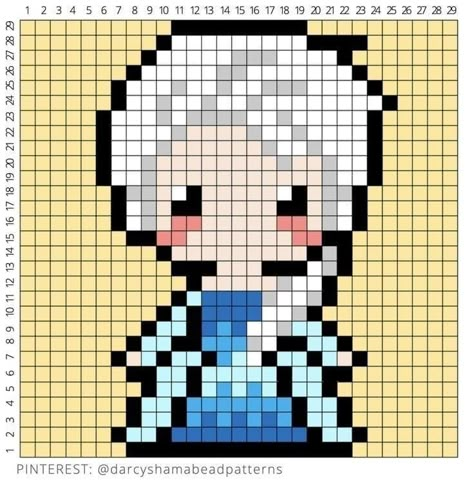 Pixel Art Noel, Elsa Anna Olaf, Modele Pixel Art, Graph Paper Drawings, Easy Pixel Art, Pixel Art Templates, Pixel Drawing, Hama Bead, Pixel Crochet