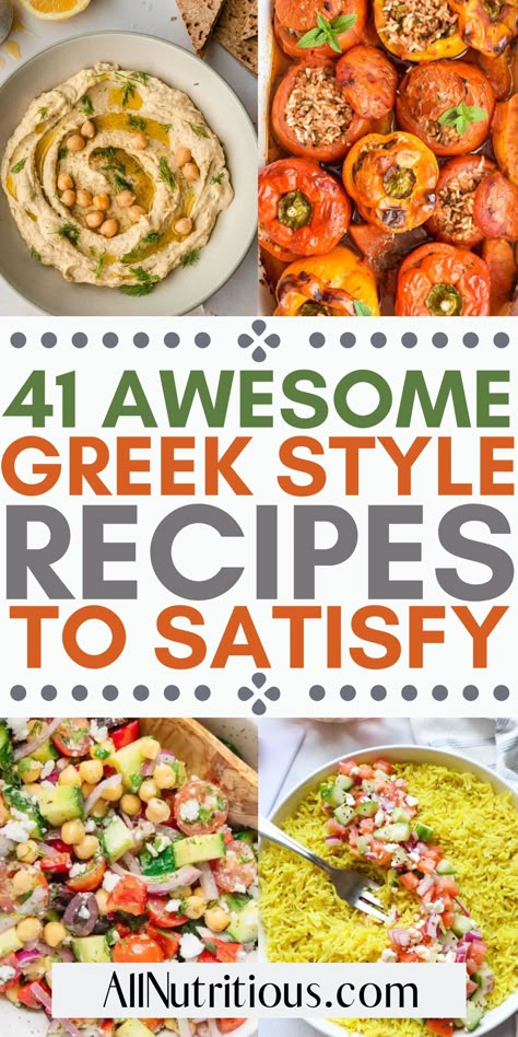 Want to spice up your meal plan? There are so many delicious and healthy foods in Greek cuisine. Take a culinary journey to Greece with these easy recipes - perfect for weeknight dinners that are bursting with flavor. Healthy Greek Food Recipes, Greek Chicken Kebabs, Greek Cucumber Salad, Greek Menu, Greek Lemon Chicken Soup, Greek Yogurt Chicken, Greek Recipes Authentic, Mediterranean Recipes Healthy, Greek Dinners