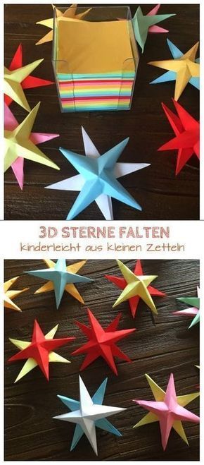 Super schöne Weihnachtsterne basteln. Tutorial Origami, 3d Star, Navidad Diy, Diy Crafts To Do, Paper Stars, Origami Crafts, Decor Minimalist, Christmas Star, 3d Paper