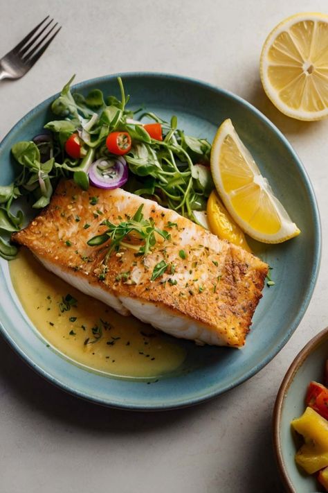 Healthy Air Fryer Halibut Recipe, Ready in 16 Minutes | KitGiz Air Fryer Halibut Recipes Healthy, How To Cook Halibut In Air Fryer, Air Fry Halibut Recipes, Air Fried Halibut, Halibut Air Fryer, Air Fryer Halibut Recipes, Healthy Halibut Recipes, Halibut Air Fryer Recipes, Air Fryer Recipes Halibut