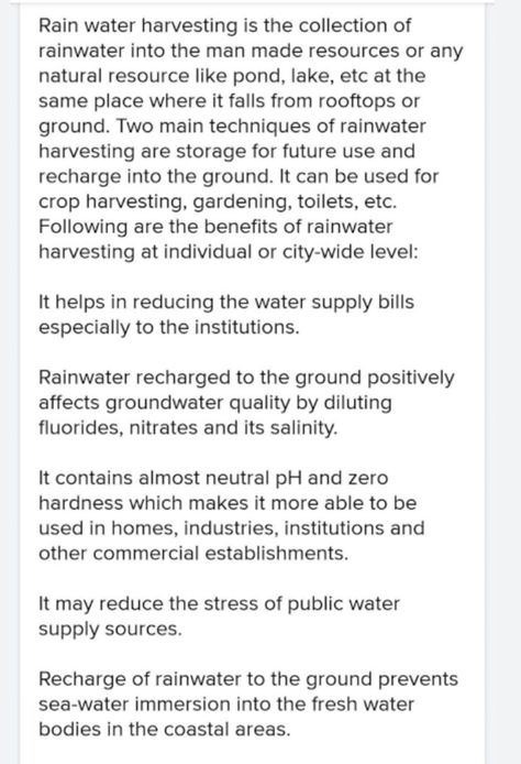 Rain water harvesting Rooftop Rainwater Harvesting, Rain Water Harvesting, Rain Harvesting, Water Harvesting, Science Topics, Science Projects For Kids, Rainwater Harvesting, Class 8, Study Help