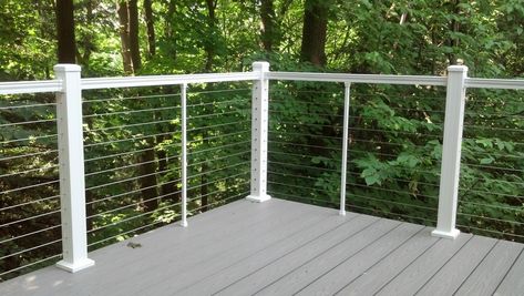 Cable Fencing, Cable Deck Railing, Vinyl Deck Railing, Steel Cable Railing, Aluminum Railings, Deck Railing Systems, Cable Railing Deck, Aluminum Railing Deck, Front Porch Railings