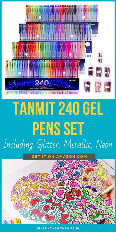 Gel Pens Coloring Ideas, Drawing Art Projects, Pens For Bullet Journaling, Best Writing Pen, Gel Pen Drawings, Books Drawing, Gel Pens Coloring, Neon Pastel, Elegant Pens